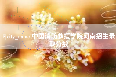 定西中国消防救援学院河南招生录取分数