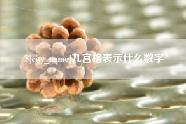 定西九宫格表示什么数字