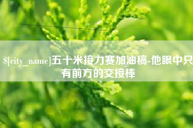 定西五十米接力赛加油稿-他眼中只有前方的交接棒