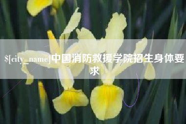 定西中国消防救援学院招生身体要求