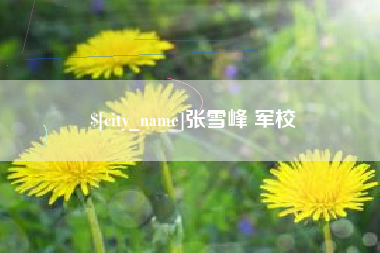定西张雪峰 军校