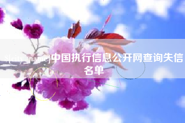 定西中国执行信息公开网查询失信名单