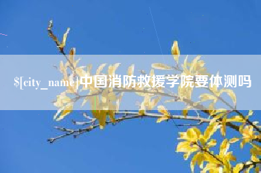 定西中国消防救援学院要体测吗