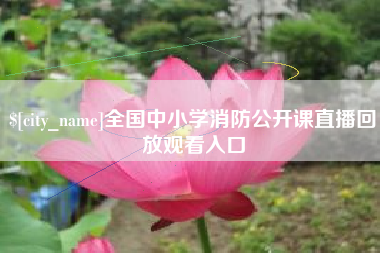 定西全国中小学消防公开课直播回放观看入口
