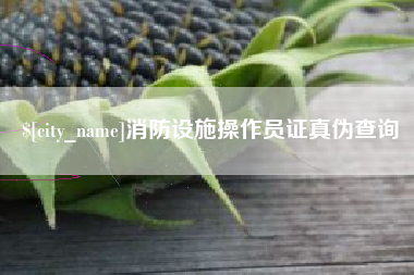 定西消防设施操作员证真伪查询