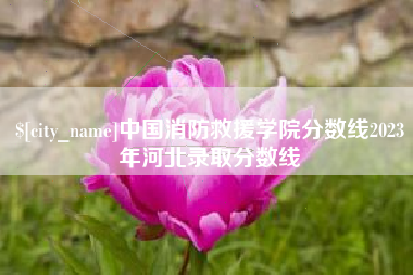 定西中国消防救援学院分数线2023年河北录取分数线