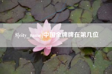 定西中国金牌牌在第几位