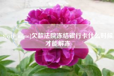 定西欠款法院冻结银行卡什么时候才能解冻