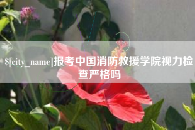 定西报考中国消防救援学院视力检查严格吗