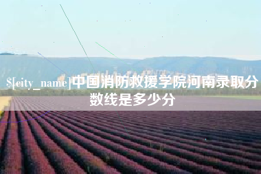 定西中国消防救援学院河南录取分数线是多少分