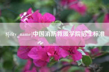 定西中国消防救援学院招生标准
