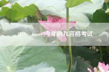 定西今年的九宫格考试