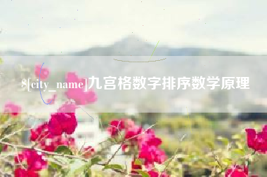 定西九宫格数字排序数学原理