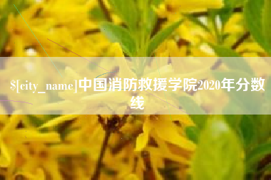 定西中国消防救援学院2020年分数线