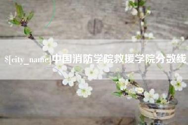 定西中国消防学院救援学院分数线
