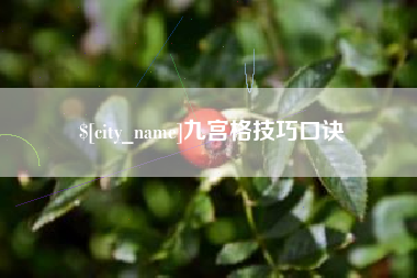 定西九宫格技巧口诀